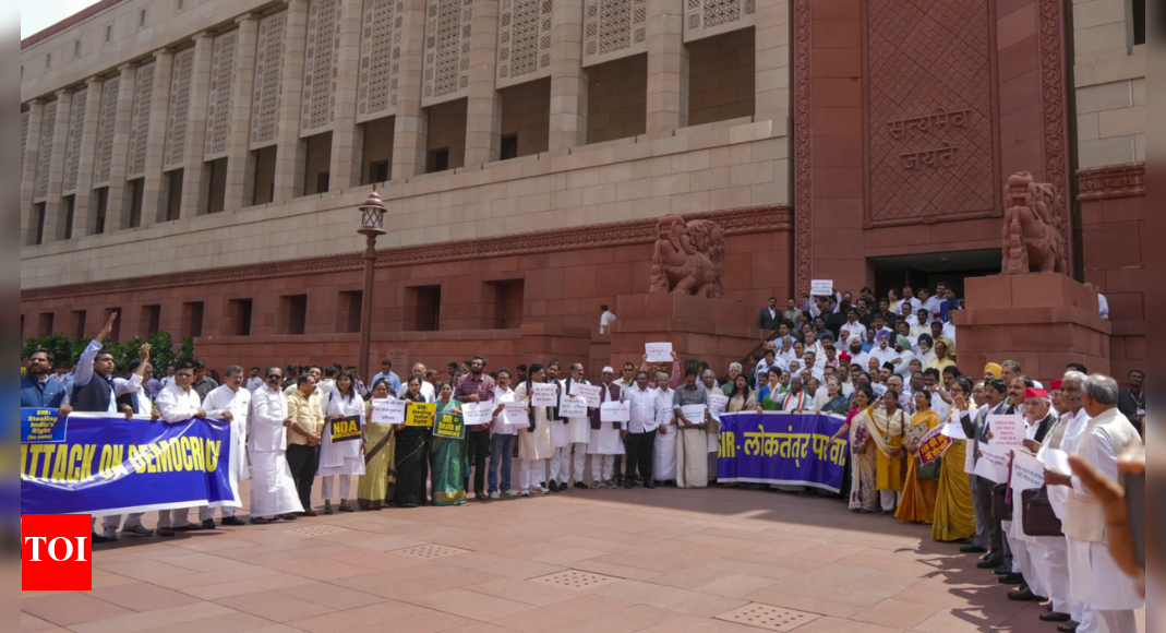 Opposition protest against Bihar rolls revision stalls House