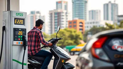 Representative AI image India hits 20% ethanol blending target 5 years early; big jump from 1.5% in 2014: Report