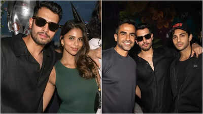 Suhana Khan and Agastya Nanda attend New York event, pose separately with Rapper Tesher amid relationship speculation