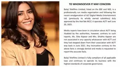 Ekta Kapoor issues clarification on BANNED OTT platforms over 'obscene content'; claims she stepped down: 'Not associated in any capacity'