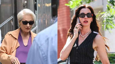 Anne Hathaway and Meryl Streep REUNITE on 'The Devil Wears Prada 2' sets; shoot Andy Sachs and Miranda Priestly scenes on New York streets