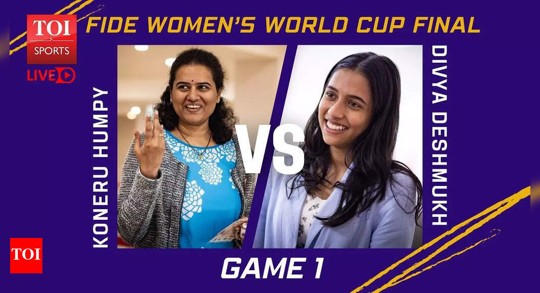 Chess WC Final Live: Divya makes bold start with white pieces against Humpy