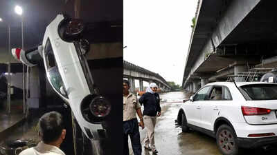  Audi plunges into ditch in Belapur after driver follows Google Maps; rescued