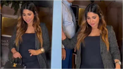 Paparazzi warn pregnant Sshura Khan to be careful as she walks in heels on slippery steps – Here's how the mum-to-be reacted