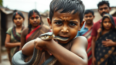 Toddler bites cobra to death, lives to tell tale