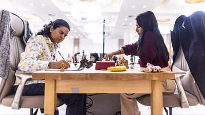 Women’s Chess World Cup Final: Divya Deshmukh lets advantage slip, holds Koneru Humpy to hard-fought draw in Game 1