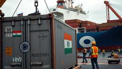 This is an AI-generated image, used for representational purposes only. Sanctions risk: Indian firm defends explosive shipment to Russia; says material for civilian use only