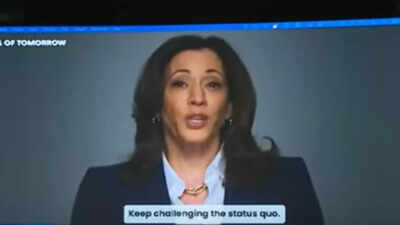  Kamala Harris urges young voters as she skips in-person address, sends taped message