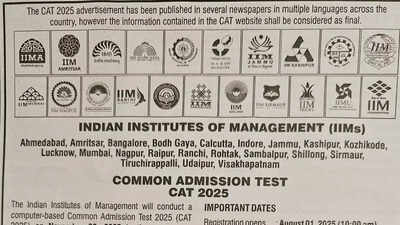 CAT 2025 notification out at iimcat.ac.in; how to apply, exam dates, and fee details