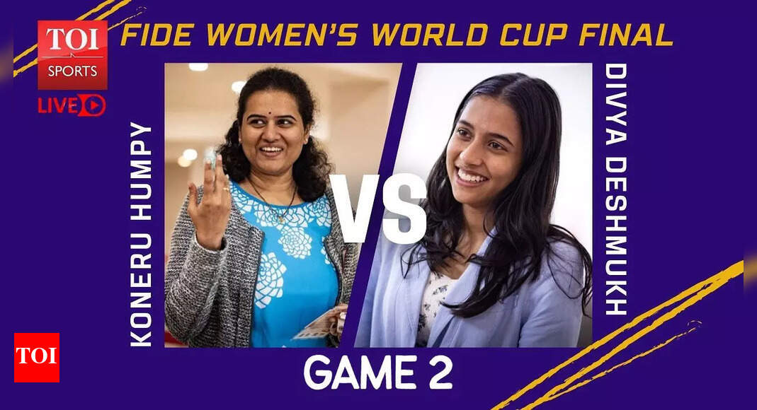 Chess WC Final Live: Humpy plays whites, one win away from historic title