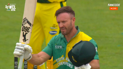 Watch: AB de Villiers goes beast mode in Leeds, smashes second ton of WCL 2025