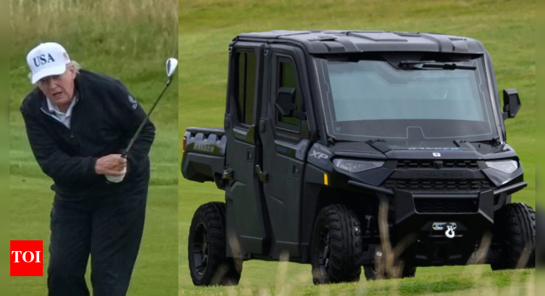 What is Golf Force One? Trump's armoured buggy patrols Scottish golf course; protest threat triggers security upgrade