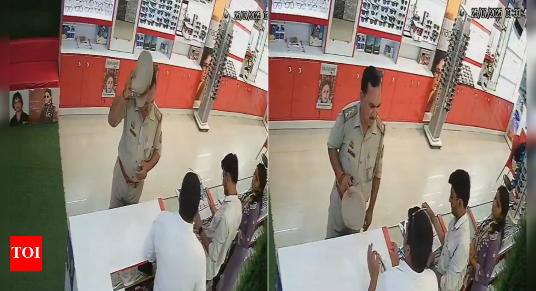 'Do whatever you can': Mirzapur police officer refuses to pay for glasses, threatens shopkeeper; watch video