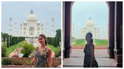 Ananya Panday plays the perfect tourist at the Taj Mahal; teases shoot day with Jackie Shroff - Pics