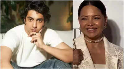 'Saiyaara' actor Ahaan Panday's mom Deanne Panday shares a laugh as paps call her 'Krish Kapoor ki mummy'