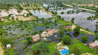 Balotra village flooded with toxic water: Effluents from illegal textile units hit agriculture; residents told to evacuate