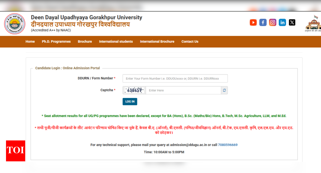 DDU seat allotment result 2025 for UG and PG courses at ddugu.ac.in: Direct link to download scorecards here