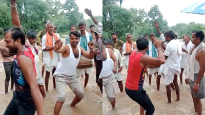 Bridge collapses after monsoon rains villagers protest with traditional music and dance
