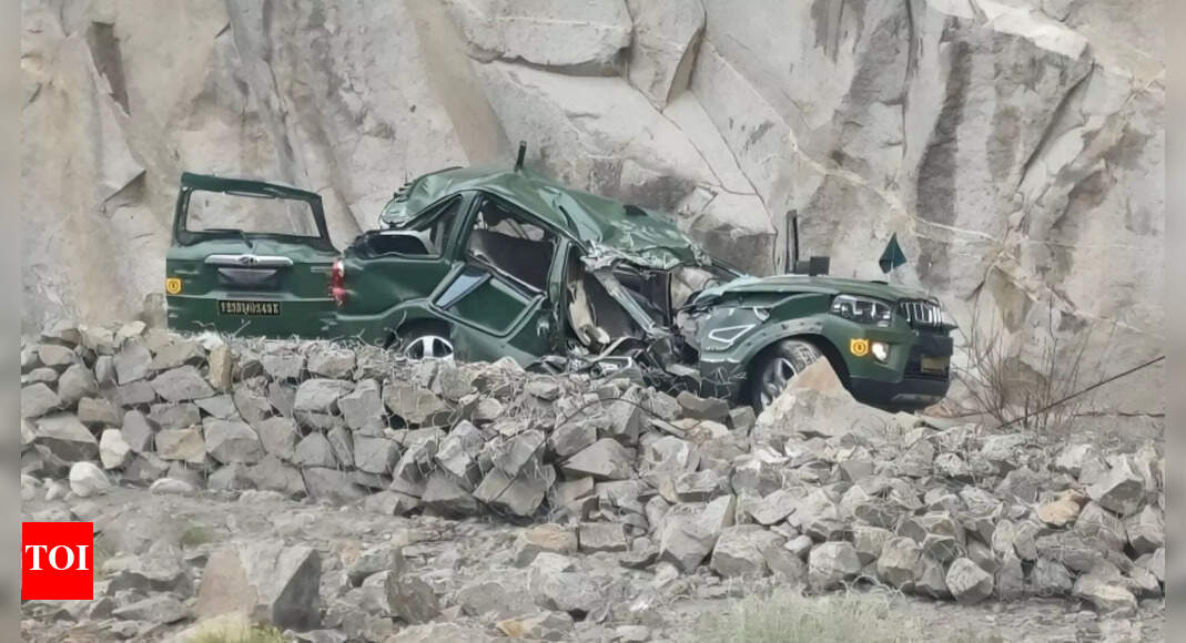 Tragedy in Ladakh: Boulder crushes army vehicle, 2 personnel killed