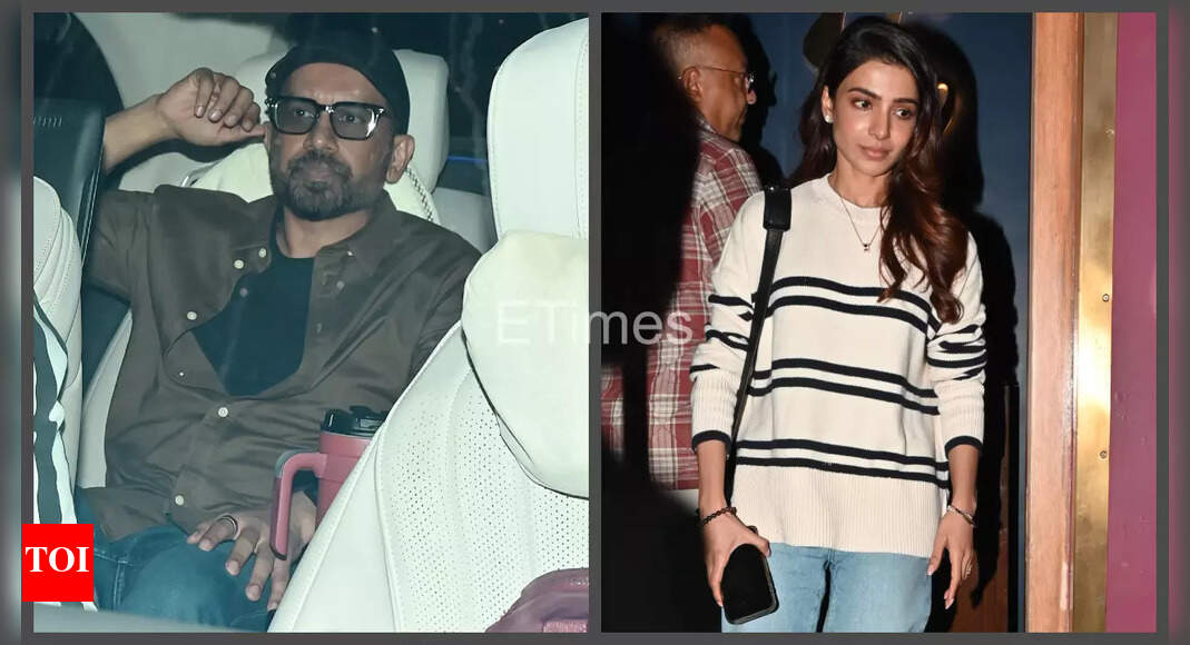 Raj Nidimoru looks visibly upset with paparazzi as he leaves with Samantha Ruth Prabhu in same car after dinner date - See photos