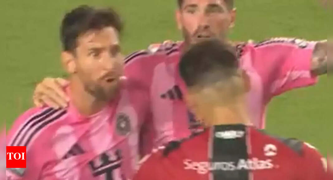 Watch: Crazy scenes! Lionel Messi explodes at opponent