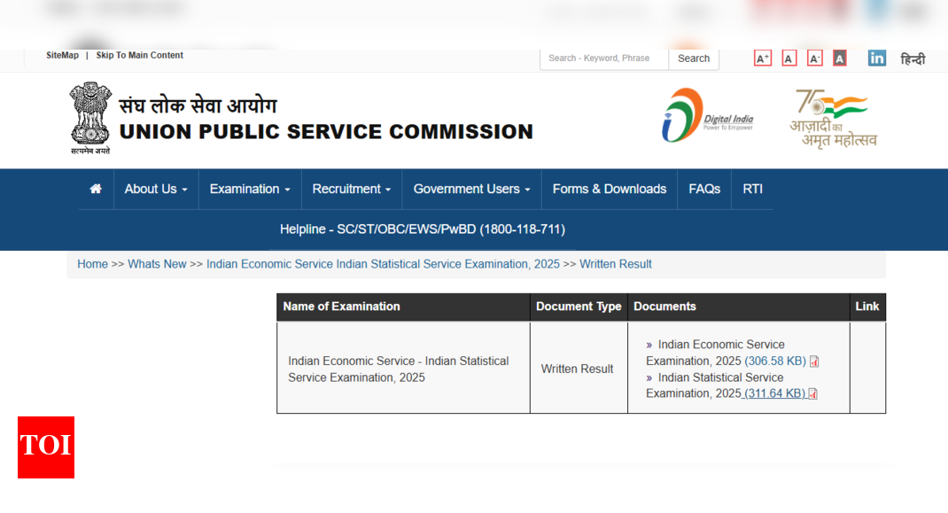 UPSC IES and ISS 2025 result released: Direct link to download scorecards here