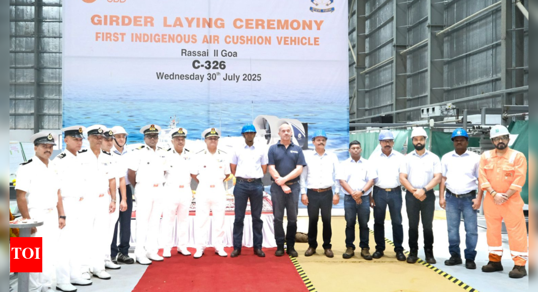 Indigenous hovercraft construction for ICG begins at Goa's Chowgule Shipyard
