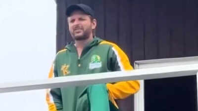 WATCH: Shahid Afridi watches on as India Champions refuse to play Pakistan, his previous remarks come back to hurt him