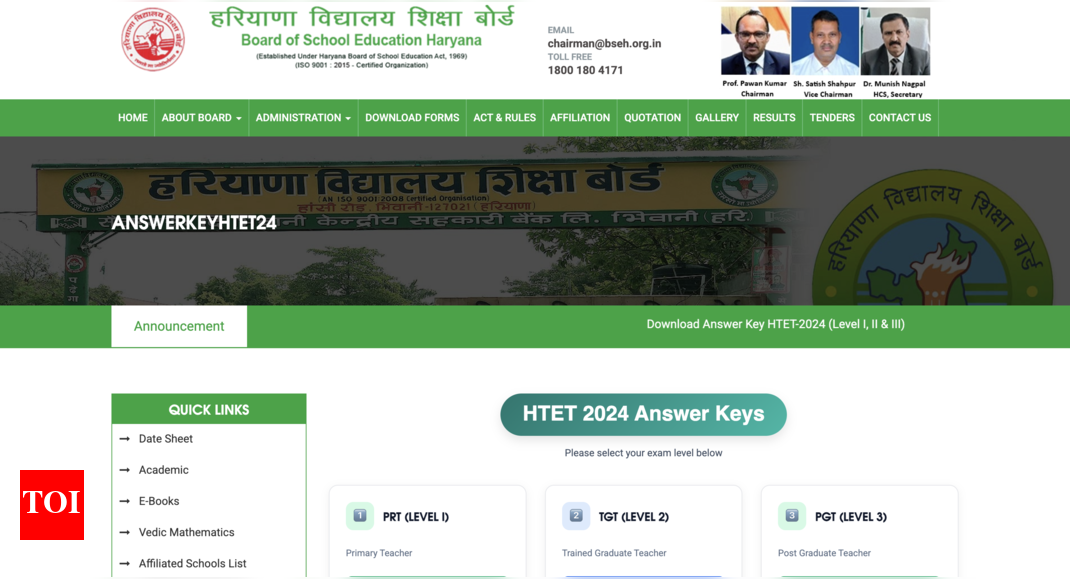 Haryana TET Level I, II & III answer key released at bseh.org.in: Check direct link to download here