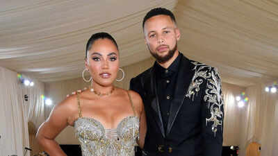 Stephen Curry’s wife Ayesha Curry’s seemingly annoyed reaction to him signing a kid’s jersey goes viral