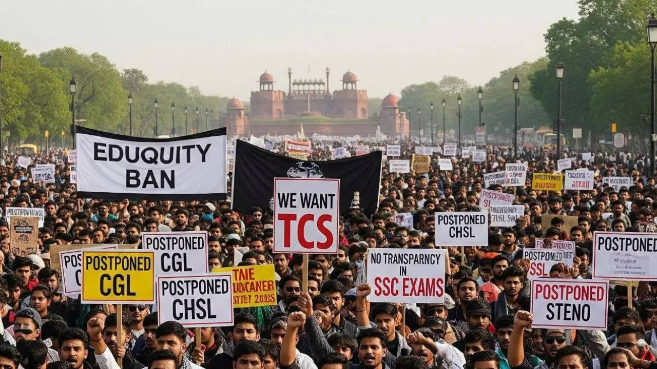 SSC exam 2025 glitches spark massive nationwide protest: Here's why #SSCMisManagement is trending on social media - Times of India