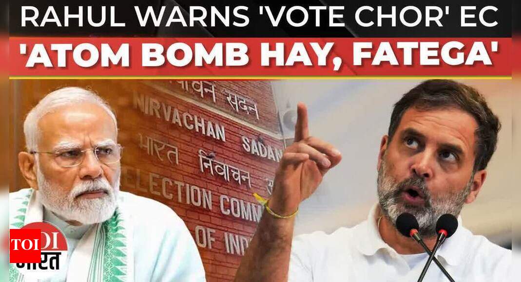 'Won’t spare anyone': Rahul Gandhi accuses EC of 'vote chori' for BJP; claims to have 'open and shut' proof