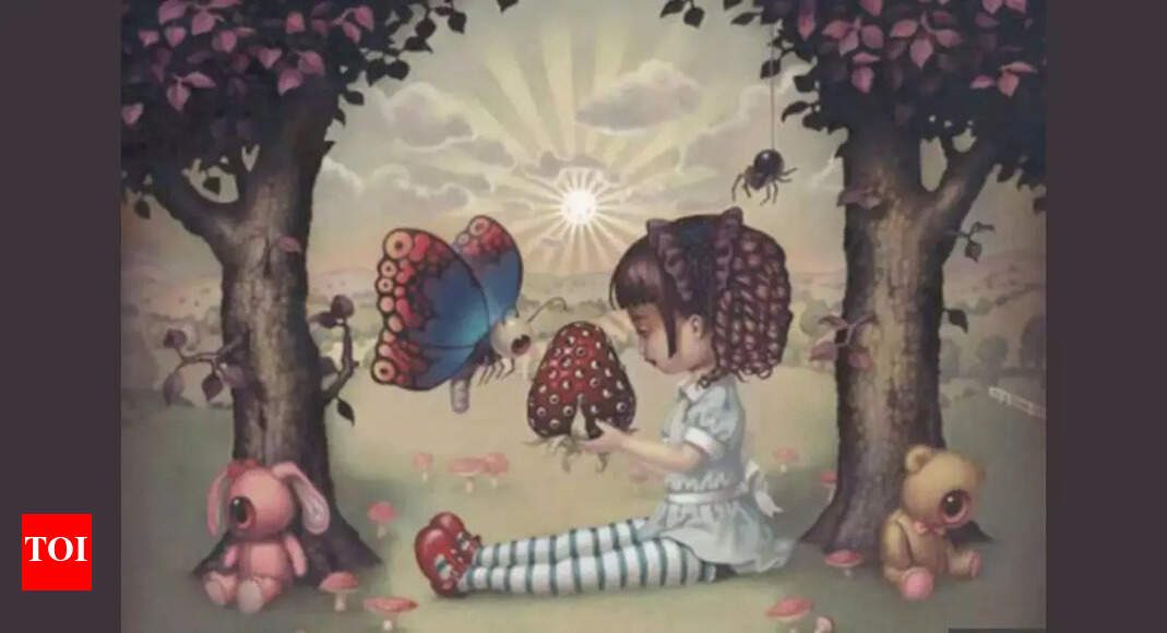 Optical illusion personality test: Is it a little girl, spider, strawberry, skull or butterfly? What you spot first reveals your deepest fears in life – Times of India