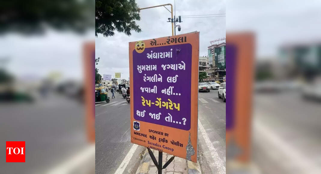 Late-night parties may lead to rape: Posters sponsored by Gujarat cops