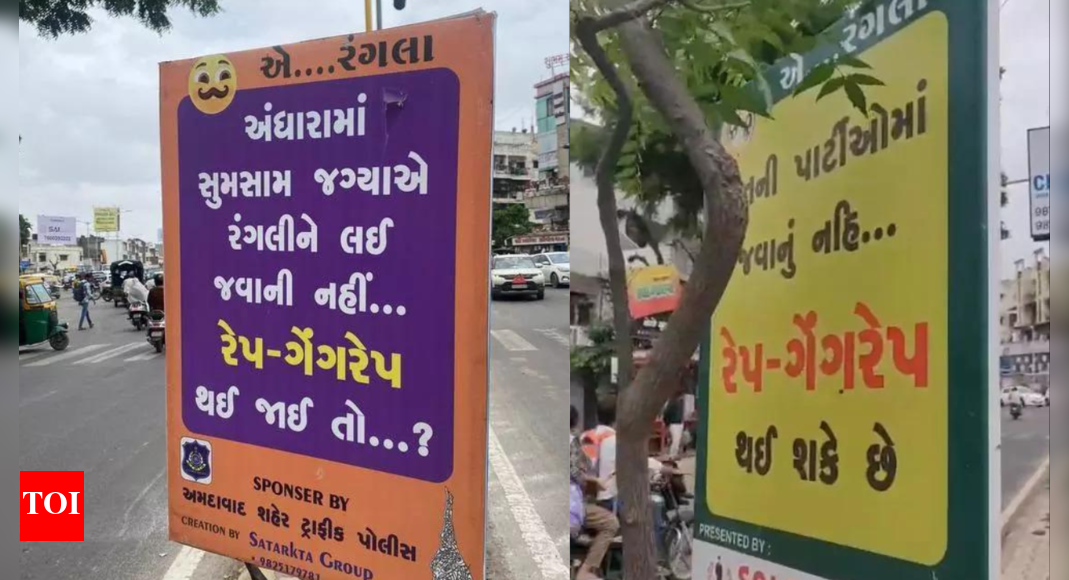 'Stay home to avoid rape': Sexist posters by Gujarat traffic police draw public fury