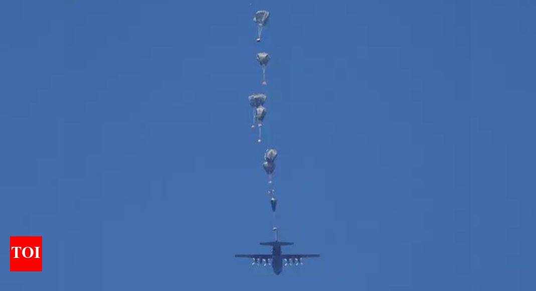 126 packages, six countries: Israel airdrops aid in Gaza