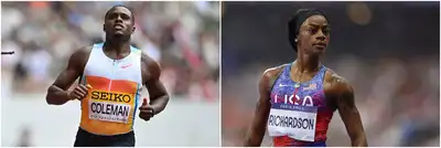 American sprinter Sha'Carri Richardson accused of sending boyfriend Christian Coleman 'flying few feet away', released after arrest