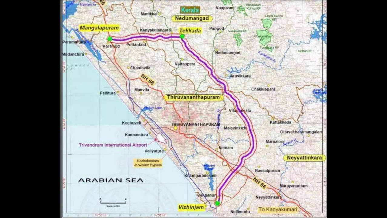 Alignment concerns delay Vizhinjam-Navaikulam outer ring road project |  Thiruvananthapuram News - Times of India