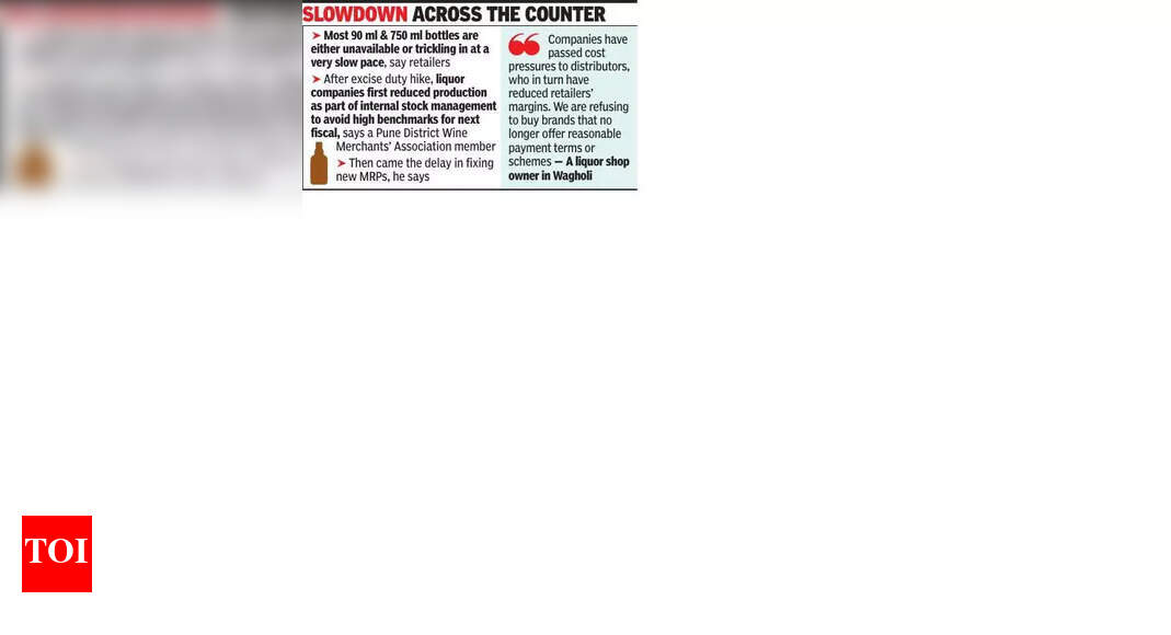 Liquor shops in Pune report ‘severe shortage’ of IMFL brands, blame ...