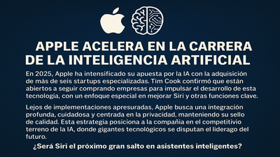 Apple acelera su apuesta por la inteligencia artificial: Tim Cook no descarta seguir comprando más empresas