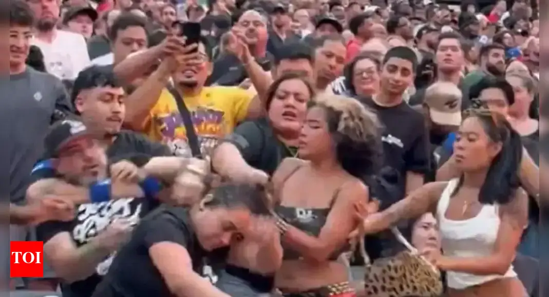 WWE SummerSlam 2025 crowd turns hostile as camera caught wild fight between women breaks out during Night Two