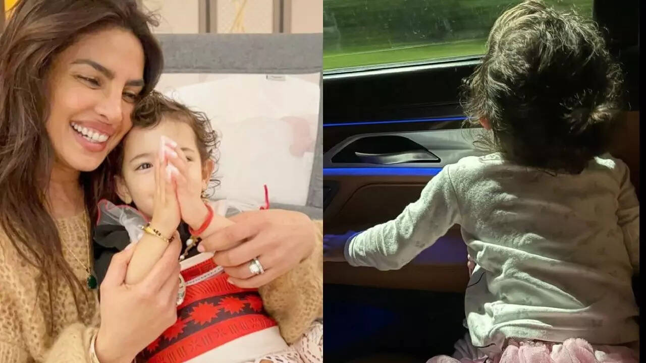 Priyanka Chopra and daughter Malti Marie arrive in India; actress shares  adorable glimpse as they 'made it' to Hyderabad: PICS | Hindi Movie News -  Times of India