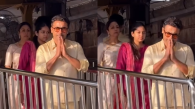 Suriya and Jyotika visit Tirupati temple with kids; Spiritual break after 50th birthday bash - Watch video