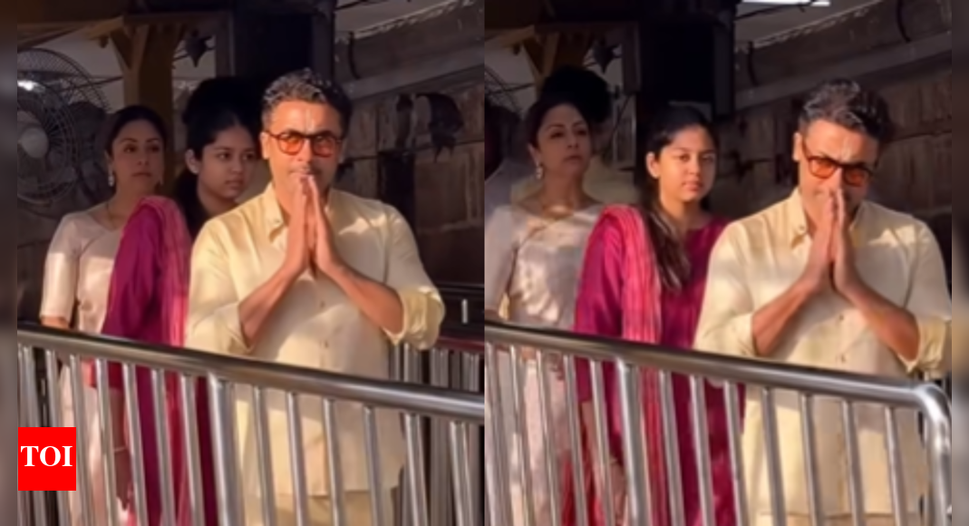 Suriya and Jyotika visit Tirupati temple with kids; Spiritual break after 50th birthday bash - Watch video