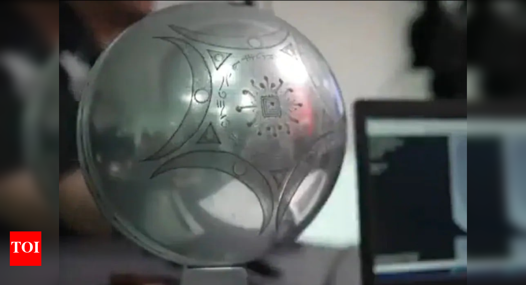 Buga Metallic sphere, claimed to be of alien origin is responding to  Sanskrit chants as per viral video | - The Times of India