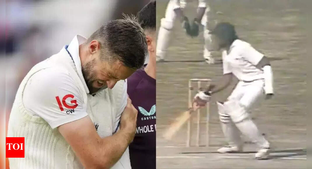 Broken, but not beaten! Chris Woakes could bat with one arm against India on Day 5 – just like Saleem Malik in Faisalabad ’86 | Cricket News – Times of India