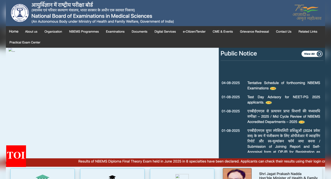 NBEMS 2025 exam calendar out: NEET SS, FMGE, DNB & more – see official notice
