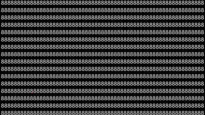 Optical Illusion: Can you spot the odd number hidden in this ocean of 8s?