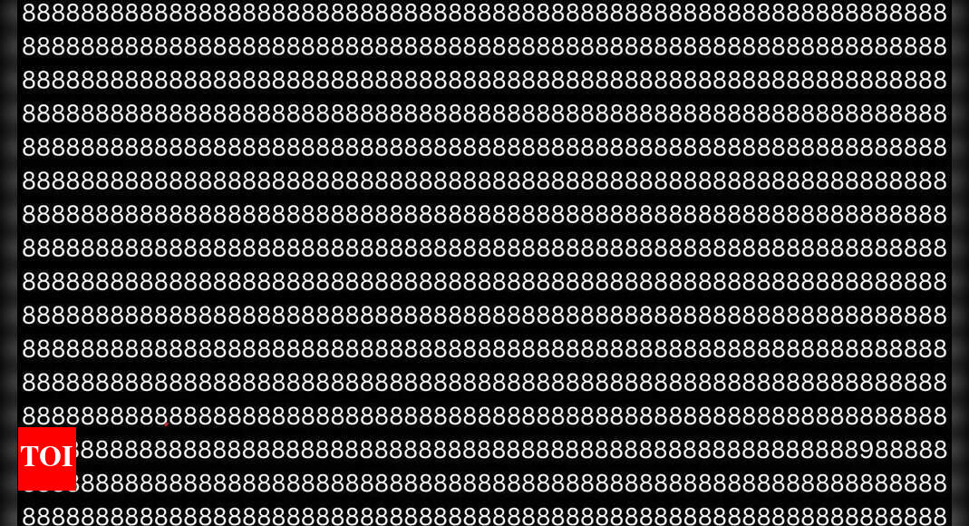 Optical Illusion: Can you spot the odd number hidden in this ocean of 8s? | – Times of India