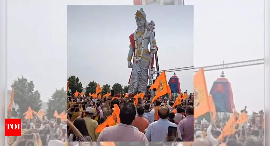 51-foot-tall statue of Lord Ram unveiled in Canada's Mississauga, mayor says 'spectacular landmark for Hindu community'